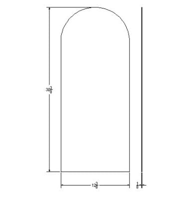 CC01 Large Arched Window PVC Trim With Acrylic | Lilliput Play Homes